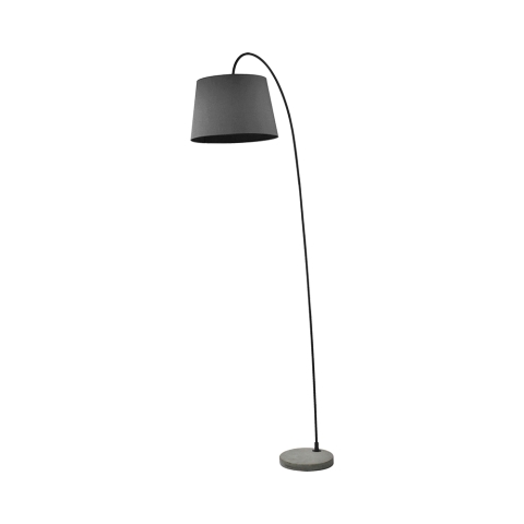 Minimalistische zwarte vloerlamp met betonnen voet h210 cm Romina Black Aanbieding