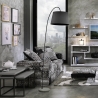 Minimalistische zwarte vloerlamp met betonnen voet h210 cm Romina Black Verkoop