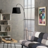 Minimalistische zwarte vloerlamp met betonnen voet h210 cm Romina Black Aanbod