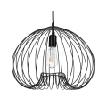 Zwarte moderne metalen hanglamp met verstelbaar snoer Ø42 Lynton B Aanbieding