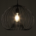 Zwarte moderne metalen hanglamp met verstelbaar snoer Ø42 Lynton B Verkoop