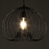 Zwarte moderne metalen hanglamp met verstelbaar snoer Ø42 Lynton B Verkoop
