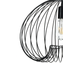 Zwarte moderne metalen hanglamp met verstelbaar snoer Ø42 Lynton B Catalogus