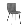 Set van 4 moderne keuken- en eetkamerstoelen in stof Karya Aanbod