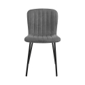 Set van 4 moderne keuken- en eetkamerstoelen in stof Karya Kortingen