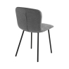 Set van 4 moderne keuken- en eetkamerstoelen in stof Karya Catalogus