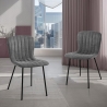 Set van 4 moderne keuken- en eetkamerstoelen in stof Karya Verkoop