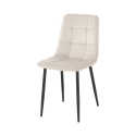 Set van 4 fluwelen eetkamerstoelen met gewatteerd effect Corfù Aanbod