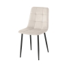 Set van 4 fluwelen eetkamerstoelen met gewatteerd effect Corfù Aanbod