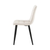 Set van 4 fluwelen eetkamerstoelen met gewatteerd effect Corfù Korting