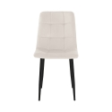 Set van 4 fluwelen eetkamerstoelen met gewatteerd effect Corfù Kortingen