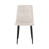 Set van 4 fluwelen eetkamerstoelen met gewatteerd effect Corfù Kortingen