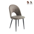 Set van 4 moderne keukenstoelen bekleed met vintage kunstleer Bounty Old Aanbieding