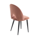 Set van 4 moderne eetkamerstoelen in fluweel Bounty Kortingen
