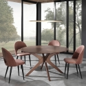 Set van 4 moderne eetkamerstoelen in fluweel Bounty Verkoop