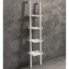 Moderne witte wandplank in laddervorm met 4 schappen h180cm Little Peoria Voorraad