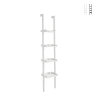 Moderne witte wandplank in laddervorm met 4 schappen h180cm Little Peoria Aanbieding