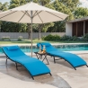 Set van 2 rotan ligbedden met klaptafel Lanzarote Verkoop