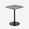 Eettafel 60x60x74 cm met zwart marmereffect Mikee Aanbieding