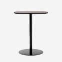 Eettafel 60x60x74 cm met zwart marmereffect Mikee Aanbod