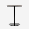 Eettafel 60x60x74 cm met zwart marmereffect Mikee Aanbod
