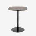 Eettafel 60x60x74 cm met zwart marmereffect Mikee Verkoop