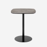 Eettafel 60x60x74 cm met zwart marmereffect Mikee Verkoop