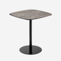 Zwart eettafel 70x70 cm met marmer effect Mikee+ Aanbieding