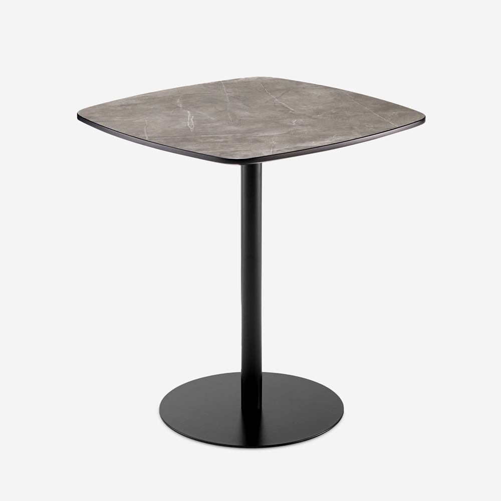 Zwart eettafel 70x70 cm met marmer effect Mikee+ Aanbieding