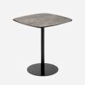 Zwart eettafel 70x70 cm met marmer effect Mikee+ Aanbieding
