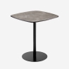 Zwart eettafel 70x70 cm met marmer effect Mikee+ Aanbieding