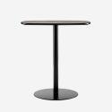 Zwart eettafel 70x70 cm met marmer effect Mikee+ Aanbod