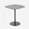Zwart eettafel 70x70 cm met marmer effect Mikee+ Kortingen