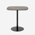 Zwart eettafel 70x70 cm met marmer effect Mikee+ Verkoop