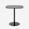 Zwart eettafel 70x70 cm met marmer effect Mikee+ Verkoop