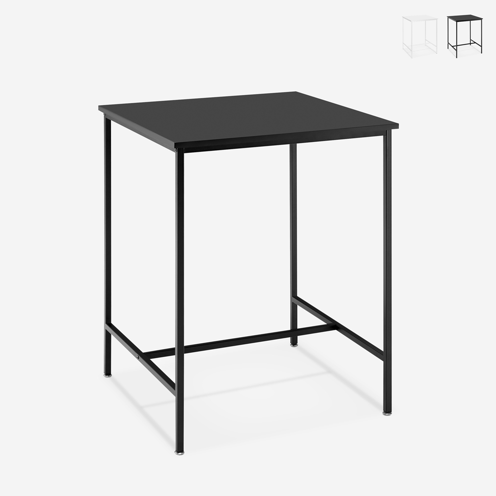 Hoge tafel 70x70 cm in zwart of wit metaal Zakis Aanbieding Hoge tafel 70x70 cm in zwart of wit metaal Zakis Aanbieding