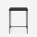 Hoge tafel 70x70 cm in zwart of wit metaal Zakis Aanbod