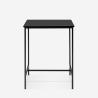 Hoge tafel 70x70 cm in zwart of wit metaal Zakis Aanbod