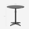 Ronde tafel 70 cm met tassenhaak Engys Kortingen