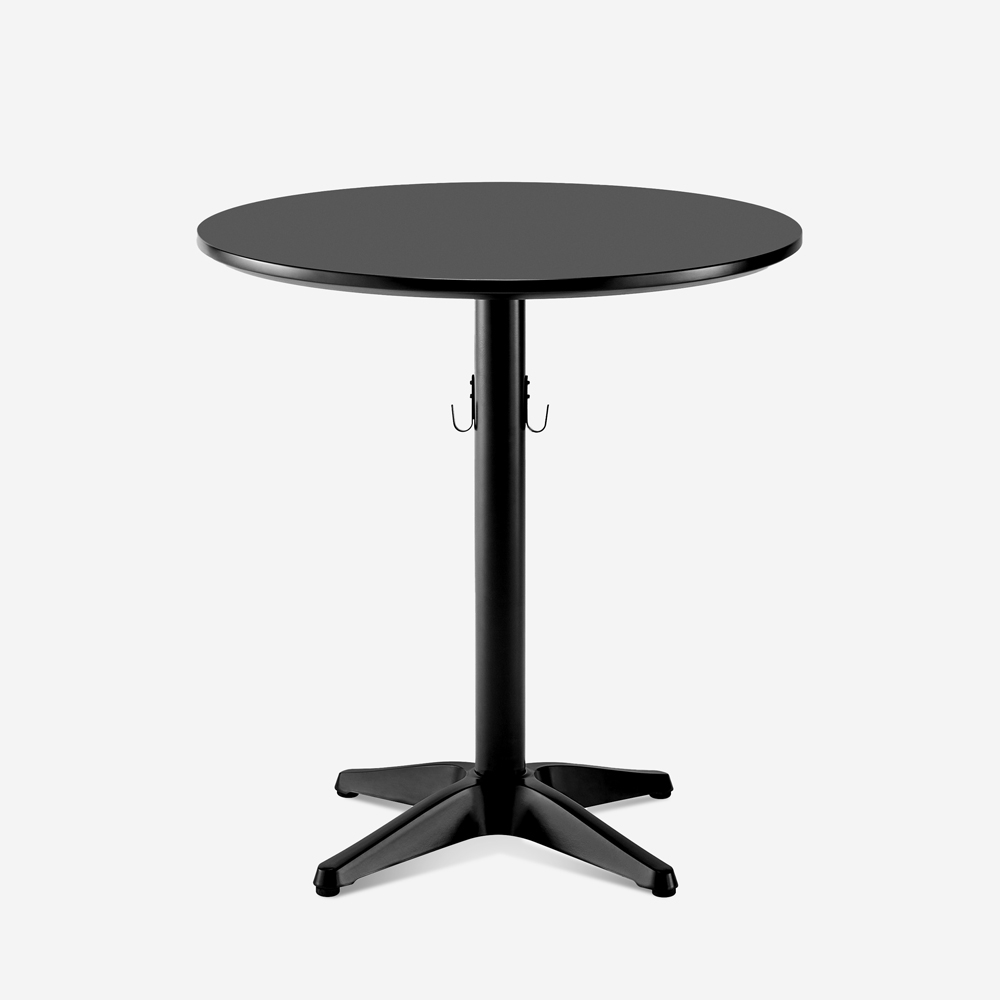 Ronde tafel 70 cm met tassenhaak Engys