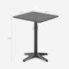 Moderne zwarte bartafel 70x70 cm met tassenhaak Jotor Korting