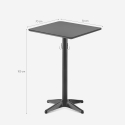 Zwarte statafel 70x70x105 cm met tassenhaak Jotor+ Korting