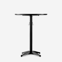 Hoge ronde bartafel 70x105 cm zwart met tassenhaak Engys+ Verkoop