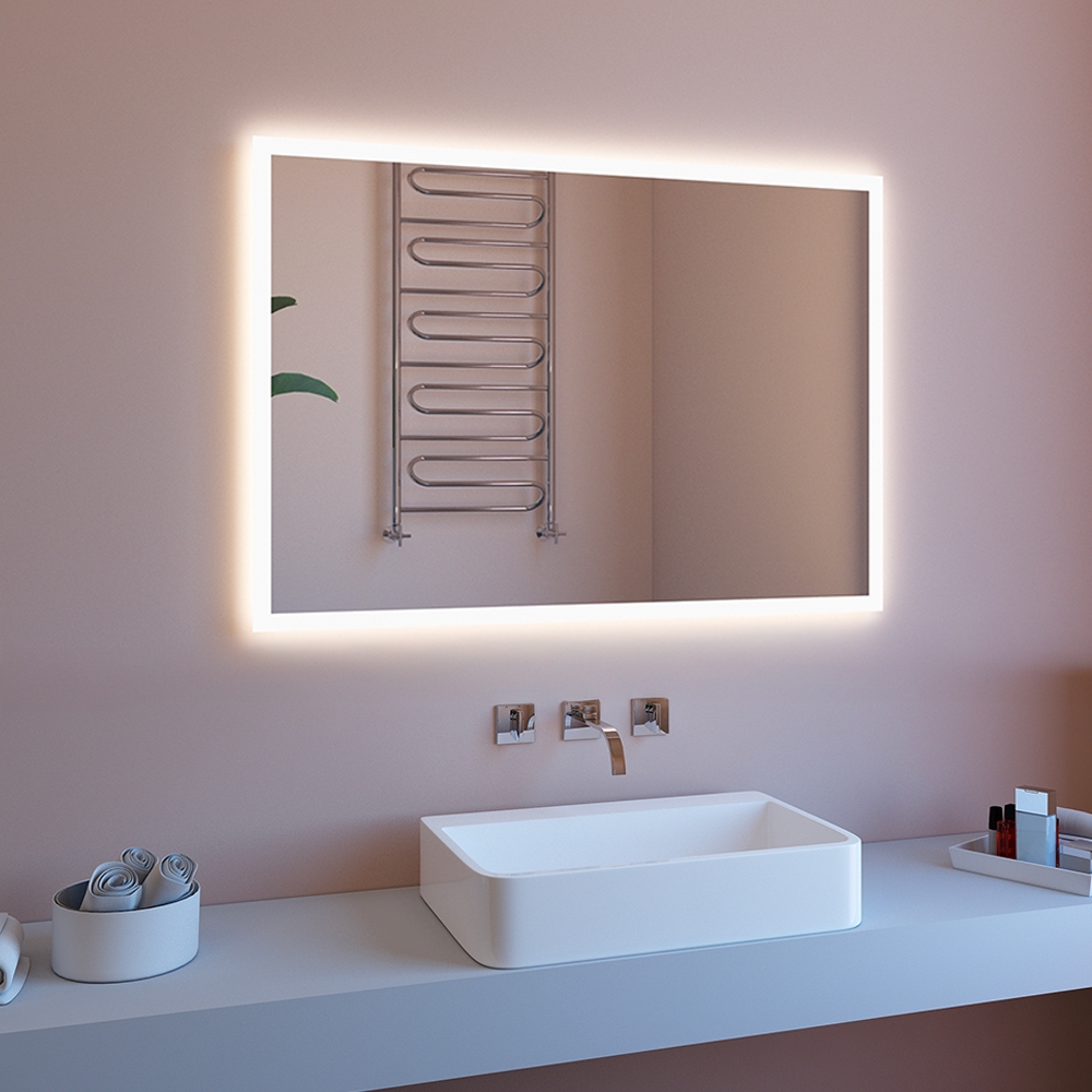 Anti-condens badkamerspiegel met LED-achtergrondverlichting 100x70 ETR127-M Aanbieding Anti-condens badkamerspiegel met LED-achtergrondverlichting 100x70 ETR127-M Aanbieding