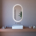 Ovale badkamer spiegel met achtergrondverlichting, touch-licht en bluetooth ETR117-SA Aanbieding