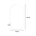Ovale badkamer spiegel met achtergrondverlichting, touch-licht en bluetooth ETR117-SA Aanbod