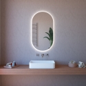 Ovale LED-verlichte badkamerspiegel met anti-condens ETR117 Aanbieding