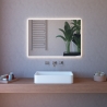 Badkamerspiegel met helder afgeschuinde rand en touch-achtergrondverlichting 110x80cm ETR108 Aanbieding