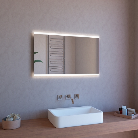 Badkamerspiegel 120x70cm met LED-achtergrondverlichting en anti-condensfunctie ETR107 Aanbieding
