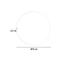 Ronde badkamerspiegel 75cm met achtergrondverlichting en anti-condens ETR103-M Aanbod